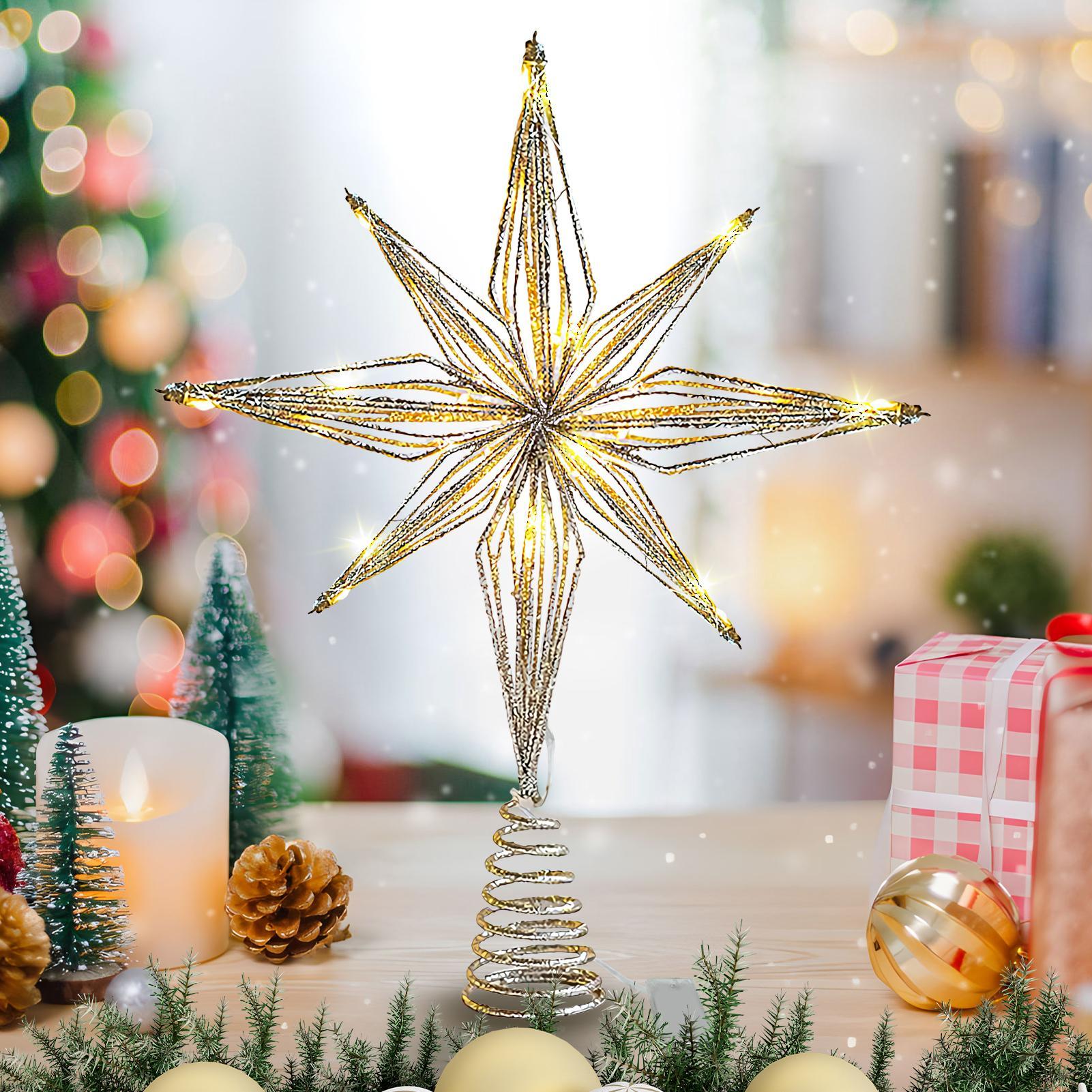 Star Tree Topper - Kerstboom Topper 3D Ster Verlichte Boom