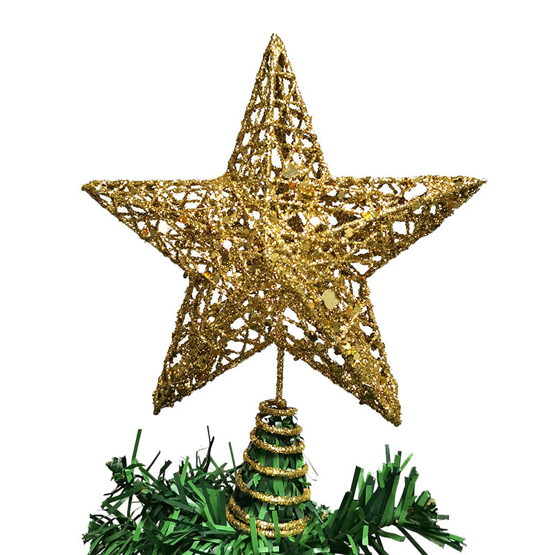 1pcs 15*20cm Gold Glitter Kers - Star Tree Topper recensie en prijs