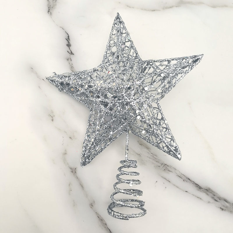 1pcs 15*20cm Gold Glitter Kers - Star Tree Topper recensie en prijs