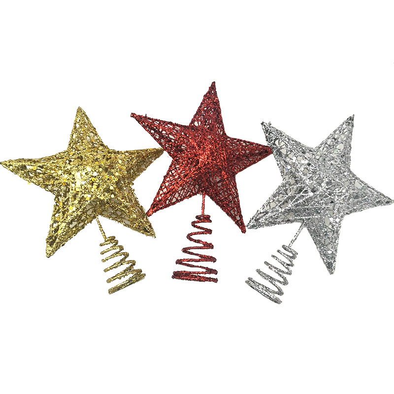1pcs 15*20cm Gold Glitter Kers - Star Tree Topper recensie en prijs