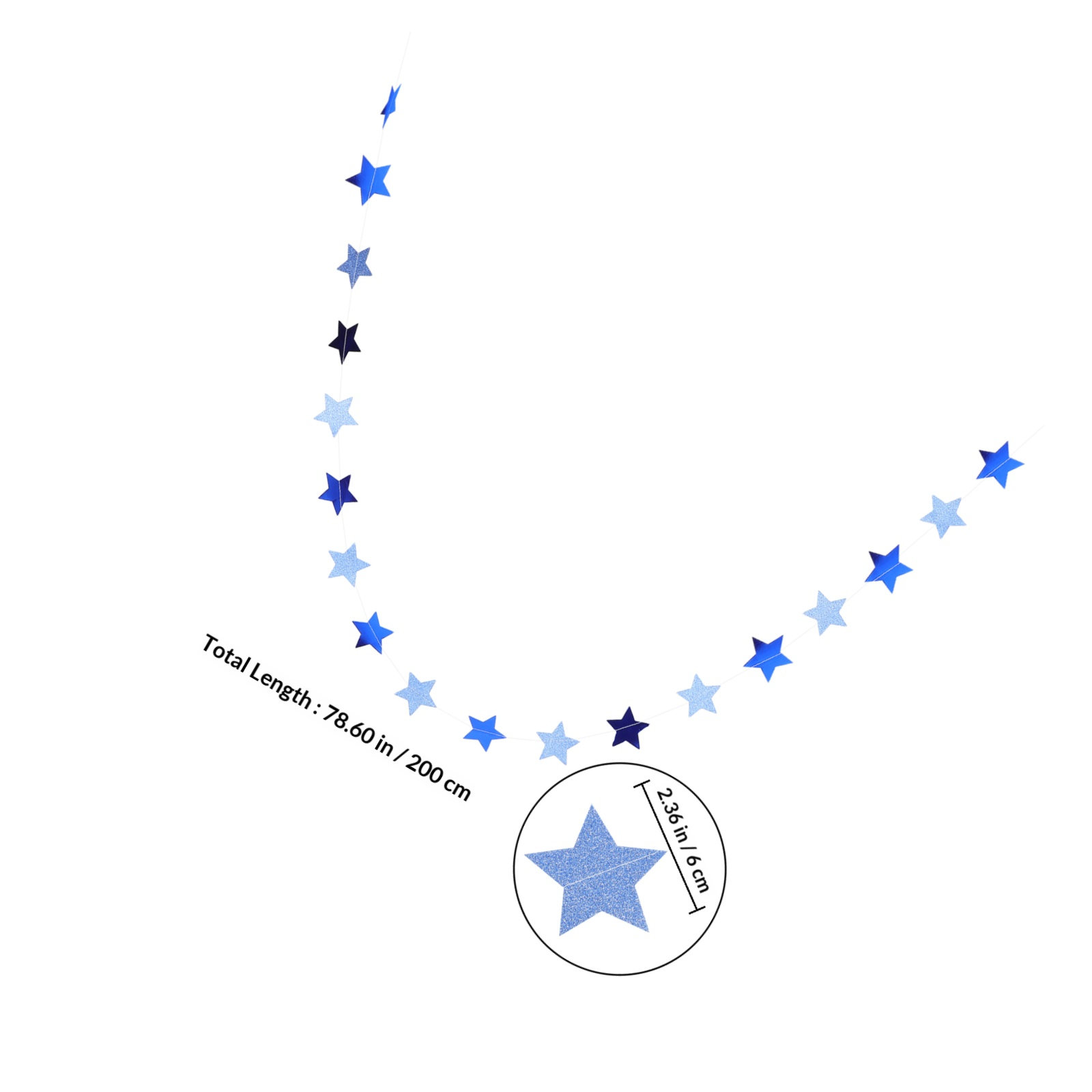 Zilveren Glitter Sterren-Sling - Tinsel Garland Decoration recensie en prijs
