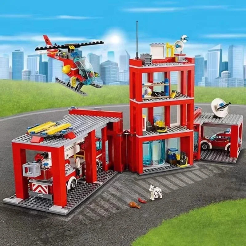 Stad Brandweerkazerne Helikopt - Lego Set City recensie en prijs