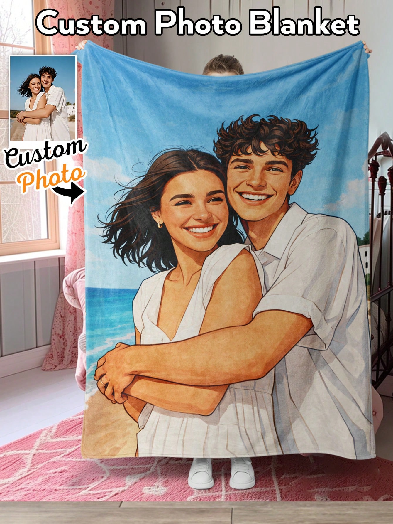 Aangepaste AI-stijl fotodeken  - Christmas Throw Blanket recensie en prijs
