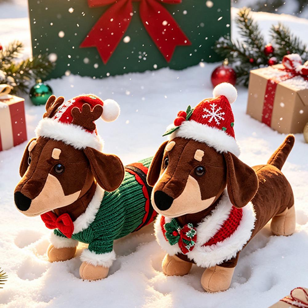 Dachshund Kerstknuffel Kerstde - Santa Hat Plush recensie en prijs