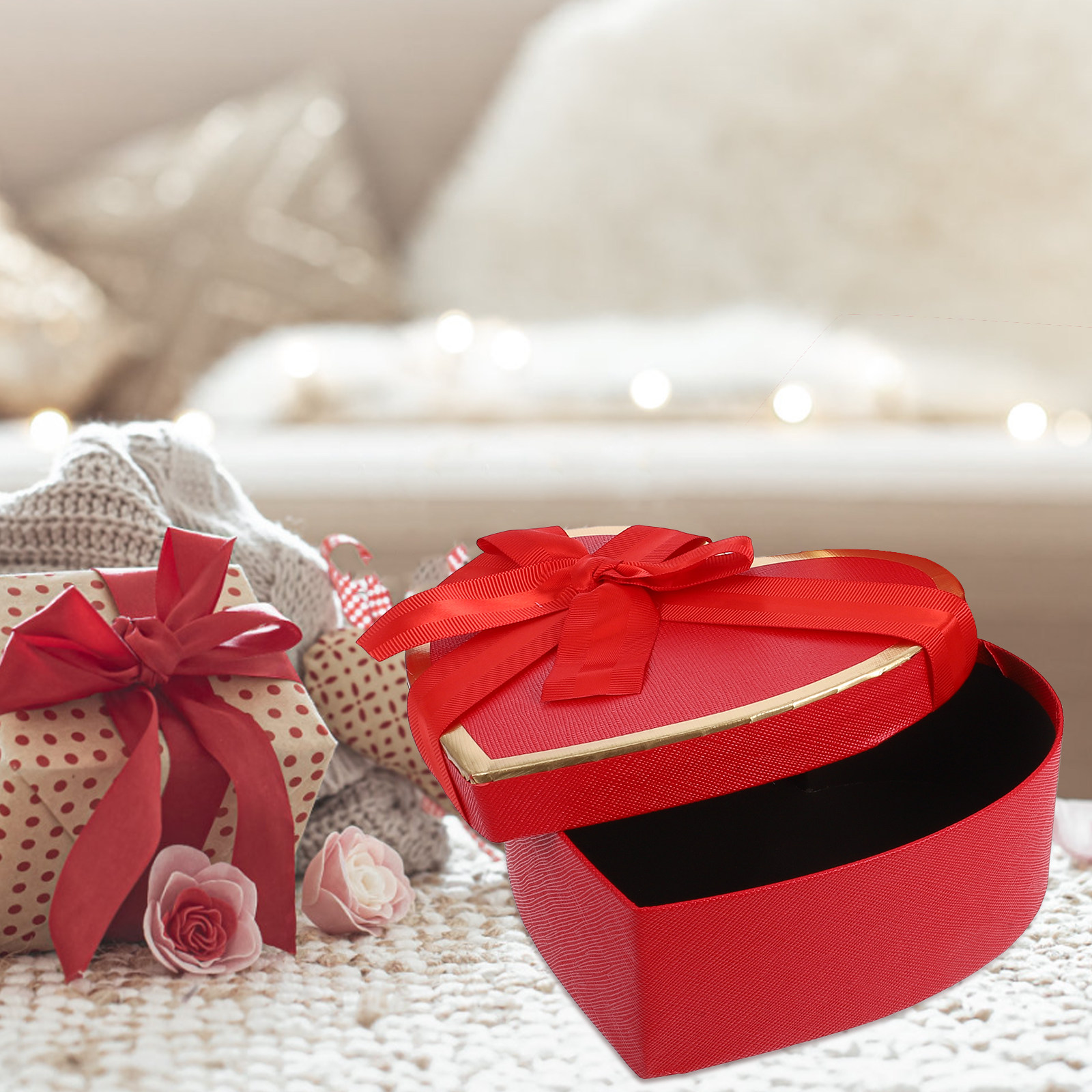 1 set stevige, hartvormige cad - Gift Box Wrap Set recensie en prijs