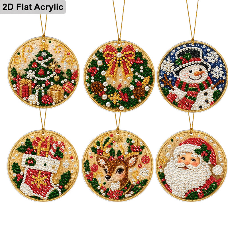 6-delige set 2D platte acryl p - Christmas Stocking Hanging recensie en prijs